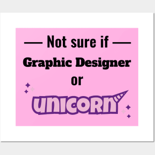 Graphic designer unicorn Posters and Art